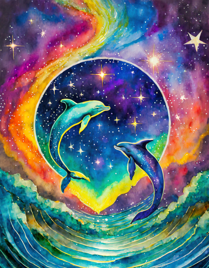 Kuscheldecke Delfine des Friedens