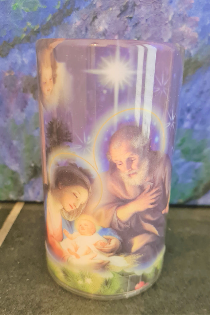 Krippenmotiv WEIHNACHT LED Licht